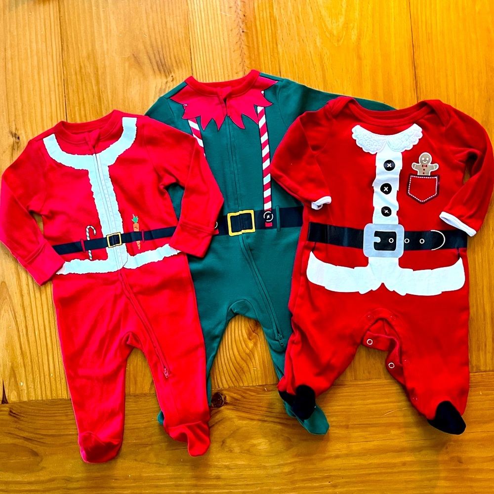 6/9 Month Set of 3 Christmas PJ’s